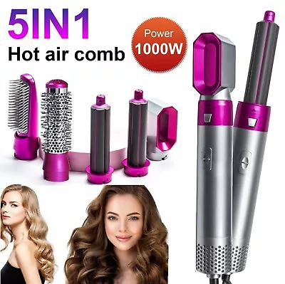 Electric 5 In 1 Hair Styler Hair Dryer Straighteners Comb Blow Brush Curl Dryer • $31.99