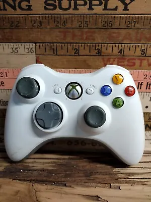 $15 • Buy Microsoft Xbox 360 White Wireless Controller - OEM - No Battery Cover/back 