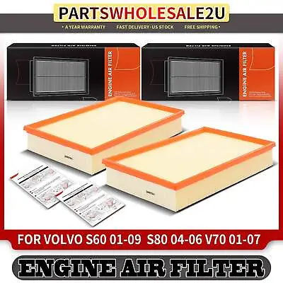 Front 2pcs Engine Air Filter For Volvo S60 01-09 S80 04-06 V70 01-07 XC70 03-07 • $28.99