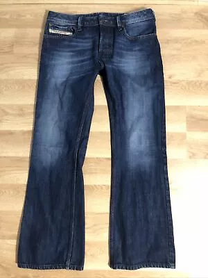 Diesel Jeans Men 32x29 Blue Zathan Bootcut Denim Preppy Designer Faded • $55