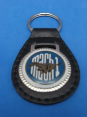 Ford Mustang Mach 1 Auto Leather Key Chain Ring Fob New #180 • $17.99