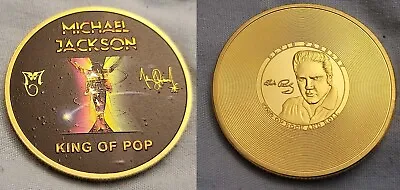 Michael Jackson Elvis Gold Coin Autographed King Of Rock N Roll Pop Music 5 Star • $7.57