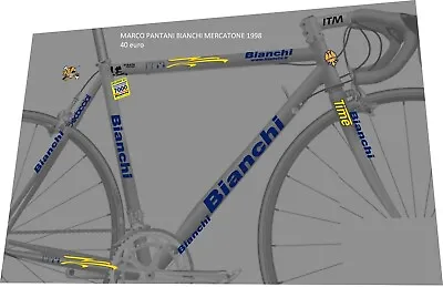 Marco Pantani Bianchi Mercatone 1998 Decal Set • $50