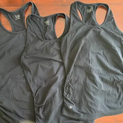 Athleta Momentum Tanks Lot Of 3 Black Medium • $18