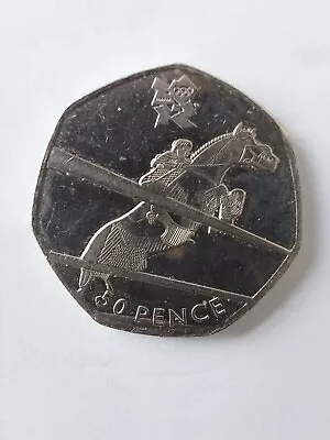 Equestrian 50p Rare- Collectible -shiny Circulated 2011 -London Olympic 2012 • £12