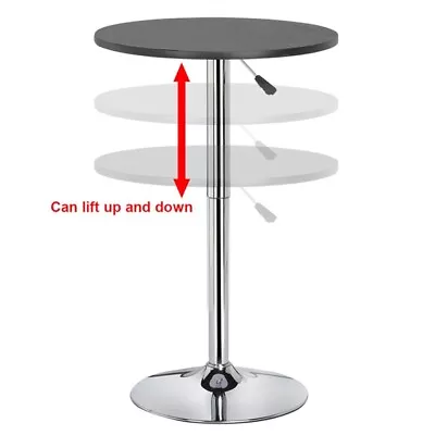 Modern Pub Table Bar Table Adjustable Height Round Bar Table For Bistro Cafe • $52.99