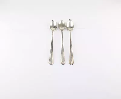 1931 Casino Pattern Vernon Silver Plate Iced Tea Spoons Set Of 3 • $20