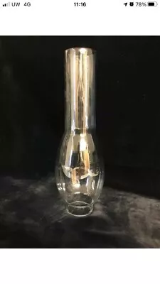 Clear Glass Chimney For Oil Lamp Traditional Vintage Used  • £13.50
