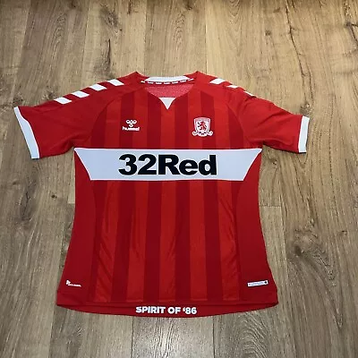 Middlesbrough FC Football Shirt Home Top Soccer Jersey 2018/19 Hummel XL ✅ • £23.95