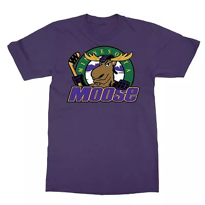 MINNESOTA MOOSE Defunct St. Paul MN IHL Hockey Team Retro Men's T-Shirt • $19.49