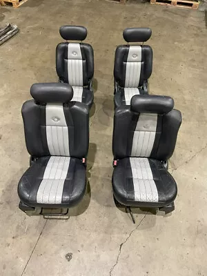 03 Ford F150 Harley Front Rear Black Grey Leather Seats Anniversary 98k • $1199.99