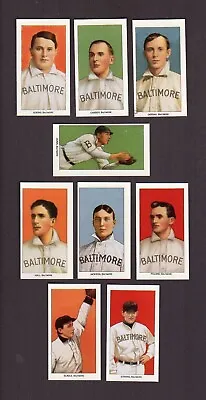 1909-1911 T206 BALTIMORE ORIOLES Complete Team CCC REPRINT Set | ALL 9 Cards X • $10