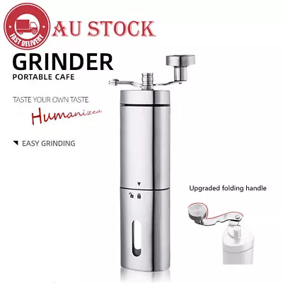 Upgraded Stainless Steel Coffee Bean Manual Grinder SpiceNuts Grinding Hand Tool • $21.10