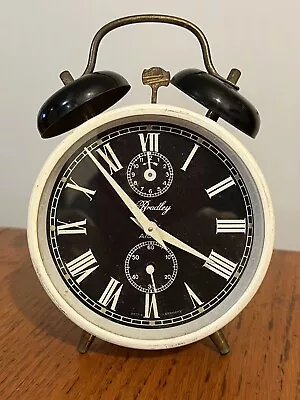 Vtg 70's MOD Two Bell Alarm Clock Bradley Made Germany (for Parts/repair) • $13.99