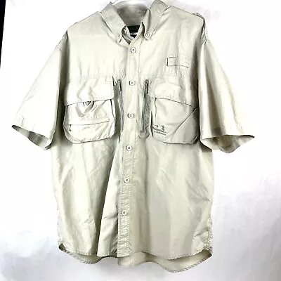 Cabela’s Guidewear 40 UPF Vented Short Sleeve Men’s Button Up Fishing Shirt XL • $14.95