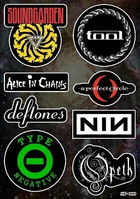 Metal Sticker Pack | Soundgarden Alice In Chains Opeth Type O Negative Tool • $6.99