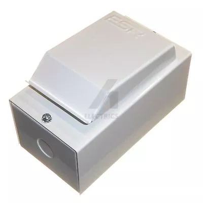 Small Compact 2 Module Metal Enclosure With 16 Amp Single Pole MCB Breaker New • £14.38