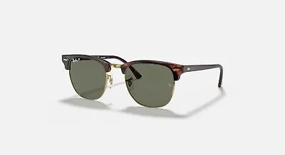 Ray-Ban Clubmaster Polished Red Havana/Green Polarized G-15 51 Mm Sunglasses • $140.06