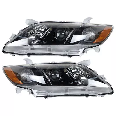 Projector Headlights Headlamp Black Assembly L&R For 2007 2008 2009 Toyota Camry • $69.60