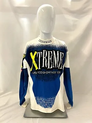Vintage Xtreme XL Long Sleeve Motocross Jersey With American Flag Made In USA MX • $295