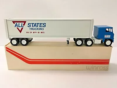 All States Trucking Div. Of P.I.E. 1980 Winross 1/64th Scale Diecast Truck Model • $19.95