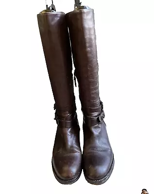 Via Spiga Vero Cuoio 7.5M Brown Leather Tall Boots • $34