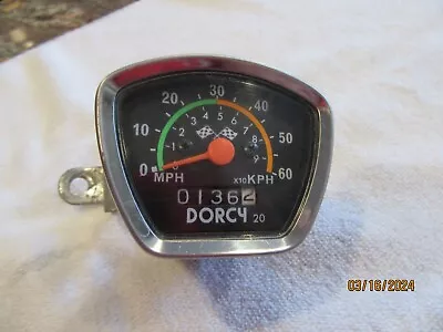 Vintage DORCY  Speedometer  With Bracket. Very Clean. • $19.99