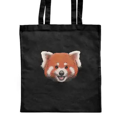 'Red Panda' Classic Black Tote Shopper Bag (ZB00000001) • £7.99