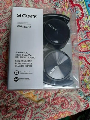 £9.99 • Buy Sony MDR-ZX310 On Ear Headband Headphones - Black NEW Sealed 