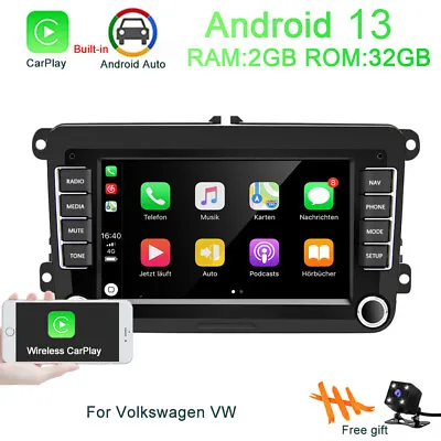 7  Android Car GPS Navi Radio Stereo Player Carplay For VW Volkswagen CC Passat • $118.99