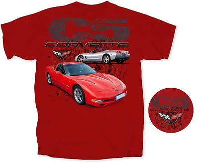 Corvette C5 Cardinal Red Chevy GM TEE T-SHIRT AMERICAN  MUSCLE CARS • $9.99