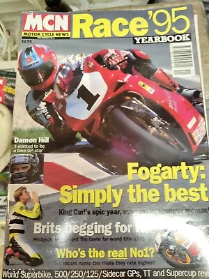 MCN RACE 1995 YEARBOOK MAGAZINE CARL FOGARTY SBK MOTO GP 500 Mint • £4.50