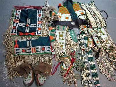 Vintage Mens Traditional Beaded Dance Regalia • $3975