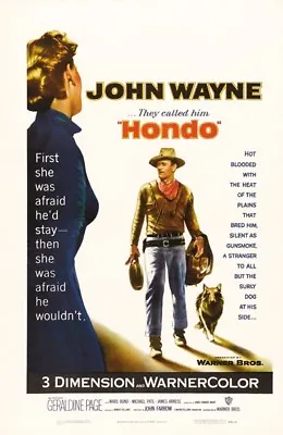 Hondo John Wayne 1953 Cult Western Movie Poster Print • $6.49