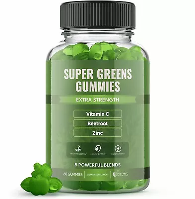 Super Greens Gummies ☆ 60 Count 120 Each ☆ Daily Supplement • $19.88