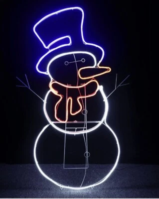 $39.99 • Buy Holiday Time 4 Ft Neon Flex Effect Snowman Christmas Outdoor Indoor Decoration