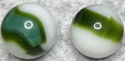 2 5/8  Vitro Agate Company  Whitie  Marbles With Aventurine Mint 9.5 • $2.99