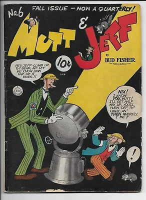 Mutt & Jeff #6 Dc Comics All-american Fall 1942 War Cover Bud Fisher Vg- Rare • $55.25