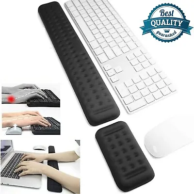 Keyboard And Mouse Wrist Rest Pad Set Memory Foam Ergonomic Hand Palm Support • $26.49