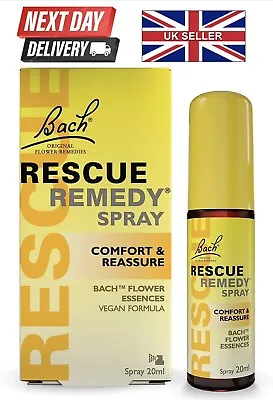 £8.79 • Buy Rescue Remedy Drops 20ml Bach Liquid Flower Dropper Natural Comfort - Vegan
