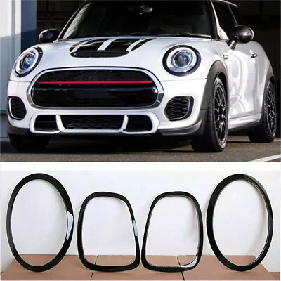 For 14-21 Mini Cooper F55/f56/f57 Jcw Black Headlight+ Rear Taillight Rings Trim • $67.99