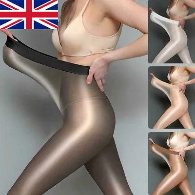 £4.33 • Buy Plus Size Super Shiny Glossy Sheer Stockings Tights Pantyhose Crotch/Crotchless