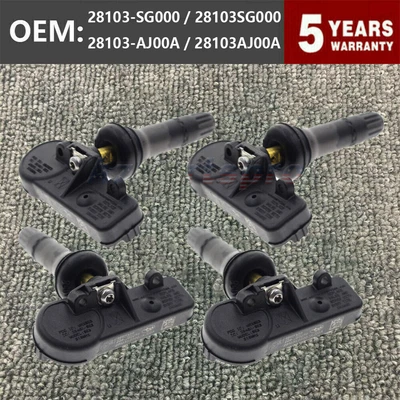 $27.99 • Buy 4PCS TPMS Tire Pressure Sensors For Subaru Impreza 2008-2016 Impreza R / Sport