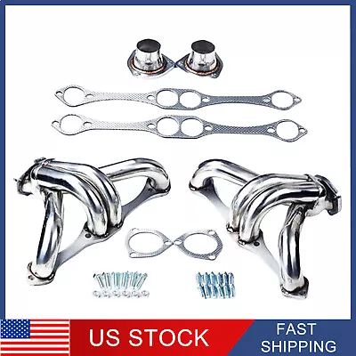 Stainless Shorty Hugger Headers For 283-400 Small Block Chevy Street Rod SBC USA • $119.69