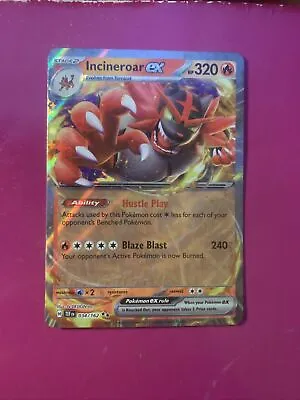 Incineroar EX 034/162 Full Art NM/M Temporal Forces Pokemon Card • $3.45