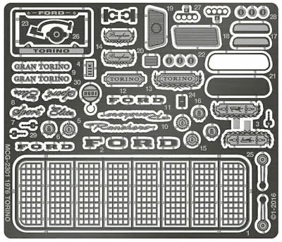 The Model Car Garage MCG-2301 1974 Ford Torino Detail Set For Revell 1/25 Scale • $13.99