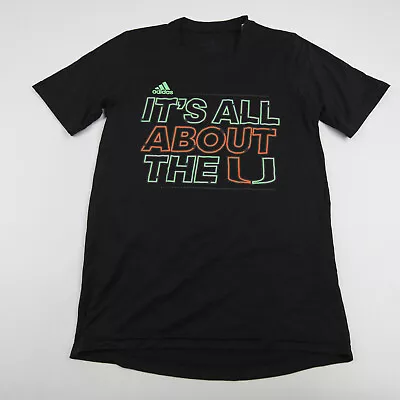 Miami Hurricanes Adidas Creator Short Sleeve Shirt Men's Black Used • $13.47