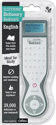 Collins Electronic English Dictionary Bookmark In Grey RRP £25 • £14.99