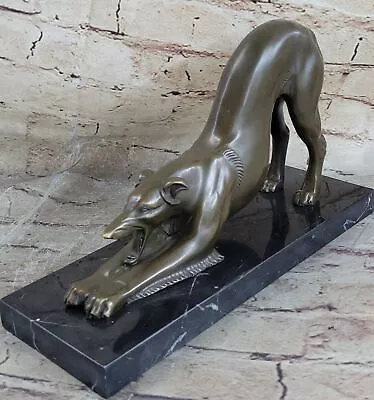 ELEGANT ART DECO Vintage BRONZE Greyhound Dog Race Horse Bronze Sculpture Statue • $174.65