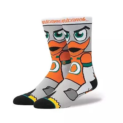 Miami Hurricanes Sebastian Mascot Stance Socks - M • $20.69